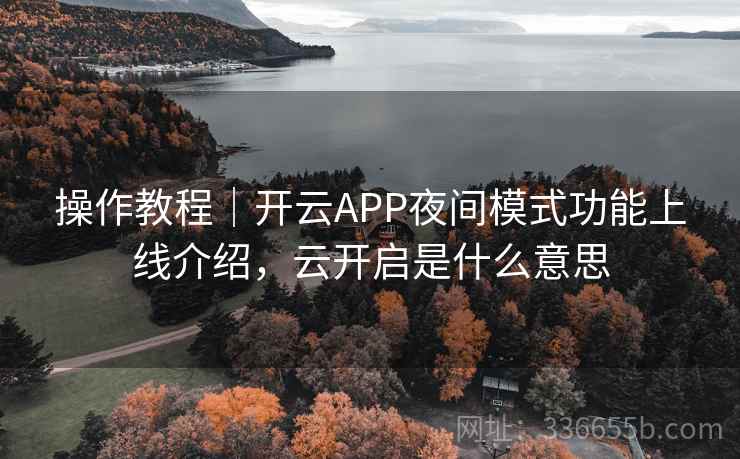 操作教程｜开云APP夜间模式功能上线介绍，云开启是什么意思