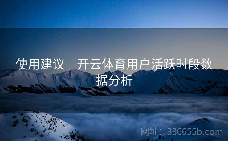 使用建议｜开云体育用户活跃时段数据分析