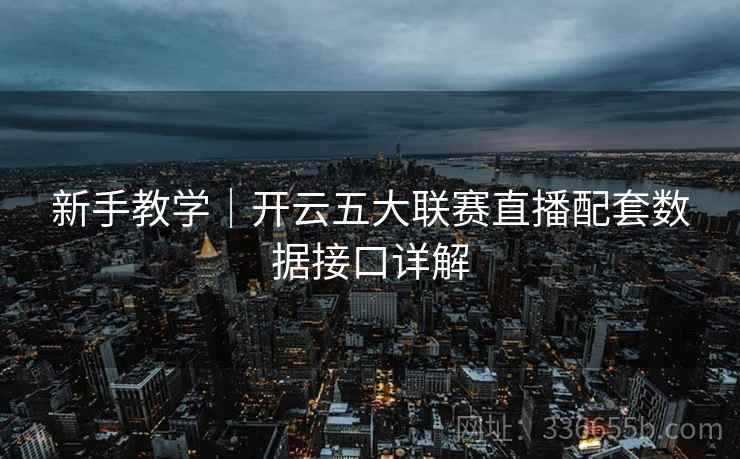 新手教学｜开云五大联赛直播配套数据接口详解